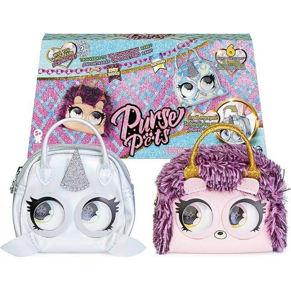 Purse Pets Micros, Denim Deerie Stylish Small Purse with Eye Roll Feature, Kids Toys for Girls Aged 5 and up