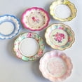thumbnail image 3 of Plato de papel grande de porcelana azul y blanca con flores, 17,5 cm, plato de papel desechable, plato de encaje vintage para bodas, 3 of 6
