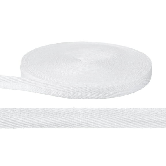 Uxcell 27 Yards Cotton Twill Tape Ribbon, 1/2 Inch Herringbone Twill Tape Bias Ribbon Binding Tape or Sewing Hemming Binding Quilting Piping DIY Craft, Bright White