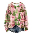 thumbnail image 2 of WXLWZYWL Womens Christmas Sweatshirts Cute Xmas Ugly 3D Graphic Print Sweaters Oversized Long Sleeve Round Neck Pullover Tops, 2 of 5