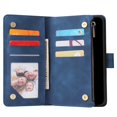 thumbnail image 2 of iPhone XR Wallet Case,Dteck Soft Leather Zipper Wallet Case Magnetic Buckle Horizontal Flip Cover with 5 Card Slots/Photo Pocks For Apple iPhone XR 6.1 inch 2018, Blue, 2 of 8