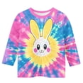 thumbnail image 5 of Amidoa Girls Easter T Shirts- Cute Rabbit 3/4 Sleeve Crewneck Kids Graphic Tops Navy Size 5-6 Years, 5 of 5