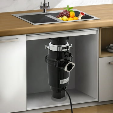120V Black Feed Garbage Disposer, Food Waste Garbage Disposal, Garbage Disposal for Kitchen Sink For The Disposal of Food Residues