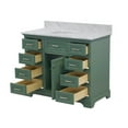 thumbnail image 2 of Aria 42" Bathroom Vanity with Sage Green Cabinet and Carrara Marble Top, 2 of 6