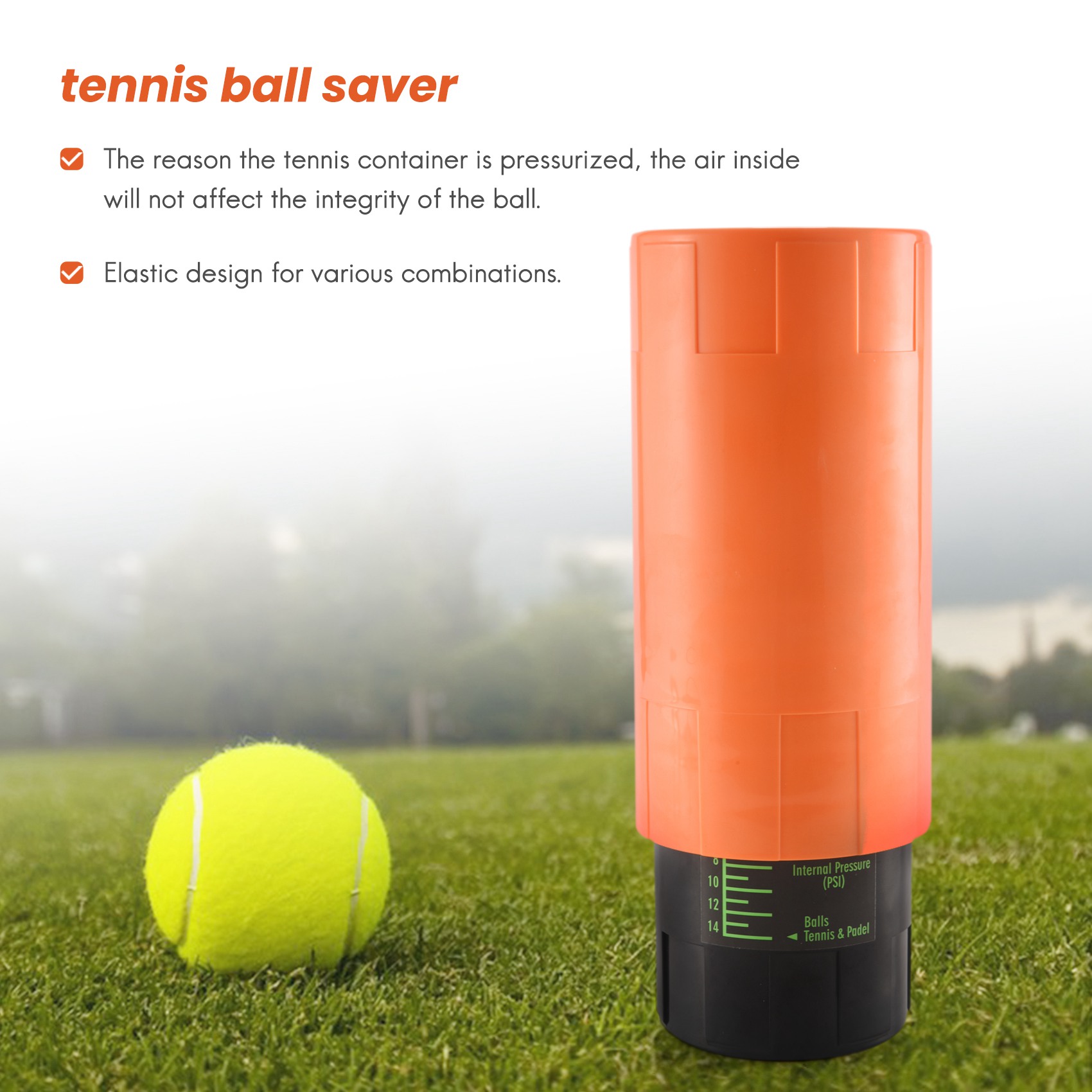 Tennis Ball Saver Keep Tennis Balls Fresh And Bouncing New Orange