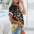 thumbnail image 4 of Blusa con estampado floral de manga corta con cuello en V para mujer OAVQHLG3B Store  lin121212, 4 of 4