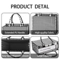 thumbnail image 4 of Large Capacity Tote Bag,Black White Diamond Checkered Pattern Handbag Fashion Luxury Tote Bag,15.7"x13"x 5.1" Inches,Laptop Compatible, 4 of 6