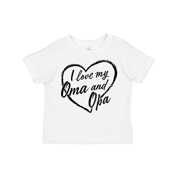Inktastic I Love My Oma and Opa in Black Chalk Heart Boys or Girls Toddler T-Shirt