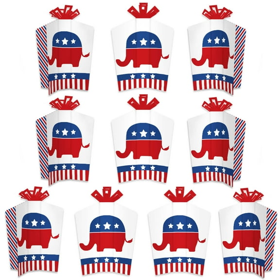 Big Dot of Happiness Republican Election - Table Decorations - Political Party Fold and Flare Centerpieces - 10 Count