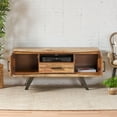 thumbnail image 2 of Noble House Desta Handcrafted Boho Reclaimed Wood TV Stand, Natural and Black, 2 of 9