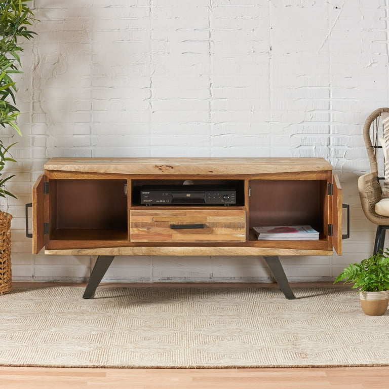 Noble House Desta Handcrafted Boho Reclaimed Wood TV Stand