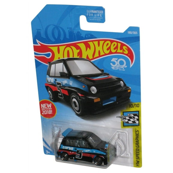 Hot Wheels HW Speed Graphics 10/10 (2018) Black '85 Honda City Turbo II Car 190/365