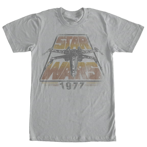 Men's Star Wars 1977 Time Warp  Graphic Tee Silver 2X Large