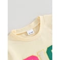 thumbnail image 6 of FEORJGP Toddler Girls Summer T-Shirts 1-5Y Kids Short Sleeve Shirts Fuzzy Letter Embroidery Crew Neck Pullover Loose Casual Fashion Tops, 6 of 9