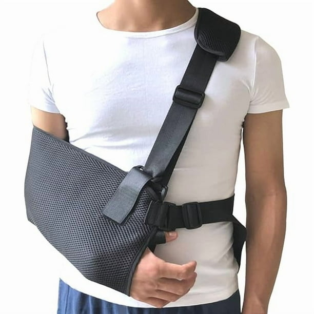 wonima11 Arm Sling Shoulder Immobilizer with Adjustable Split Strap, Lightweight Breathable Wrist Elbow Support for Dislocation, Fracture, Sprains & Broken Arm, Fits Both Adults and Youths