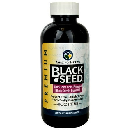 Amazing Herbs Black Seed Oil -- 4 fl oz (Best Natural Antihistamine Herbs)