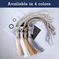 thumbnail image 5 of Beige, Juego de 2 Alzapaños para Cortinas, Cuerda Trenzada, Correa de algodón y poliéster, Alzapaños para Cortinas con Borlas, Accesorios Decorativos para Cortinas brillar Electrónica, 5 of 5