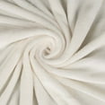 thumbnail image 6 of Superior Fleece Plush Fluffy Soft Blanket, Solid Ivory, Throw, 6 of 7