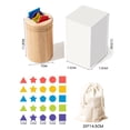 thumbnail image 3 of B Wooden Color Sorting Tube Educational Toy Shape Matching Game Fine Motor Skills Development Activity For Toddlers 0.503 Lbs, 3 of 3