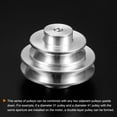 thumbnail image 4 of Uxcell V-Type Pulley 10mm Bore 50mm Outer Dia Single Groove Aluminum Alloy for 4-5MM PU Round Belt, 4 of 5