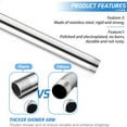 thumbnail image 6 of Ceiling Mount Shower Arm with Flange for Rain Shower Head,Stainless steel Straight Arm for Fixed Shower Head,6 Inch Chrome, 6 of 8