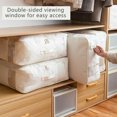 thumbnail image 4 of RKZDSR 65L Storage Bags for Clothes, Foldable Closet Organizers with Clear Window & Reinforced Handles, Large Under Bed Storage Containers for Blankets, Comforters, Bedding, Clothes Organization, 4 of 9