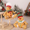 thumbnail image 4 of 2PCS Christmas Gingerbread Man Doll Gingerbread Figures with Chef Hat Bowknot Christmas Ornament Doll Table Tree, 4 of 8