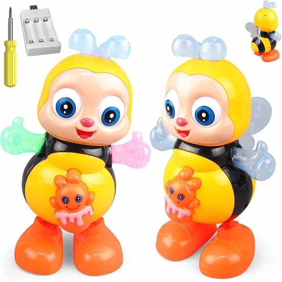 2PC Dancing Bee Toys - Musical Light Up Set