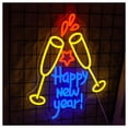 thumbnail image 2 of Letrero De Neón Happy New Year Con Luz LED Regulable, Ideal Para Fiestas, Bares, Decoración Del Hogar Y Paredes 32cmx40cm, 2 of 6