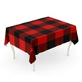 thumbnail image 1 of LADDKE Buffalo Red and Black Lumberjack Plaid Printing Pattern Celtic Check Checkered Flannel Tablecloth Table Desk Cover Home Party Decor 60x84 inch, 1 of 1