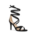 thumbnail image 1 of BLISSFUL STEP Sandales à Talons Hauts Lacées pour Femmes Noir 7.5, 1 of 6