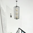 thumbnail image 4 of ACE-LIGHTS,12-Light Farmhouse Ceiling Hanging Light(Bulbs Not Included),Vintage Cage Light Fixture,Height Adjustable Chandeliers for Dining Room,Living Room,Hallway,Foyer,Entryway(Golden), 4 of 11
