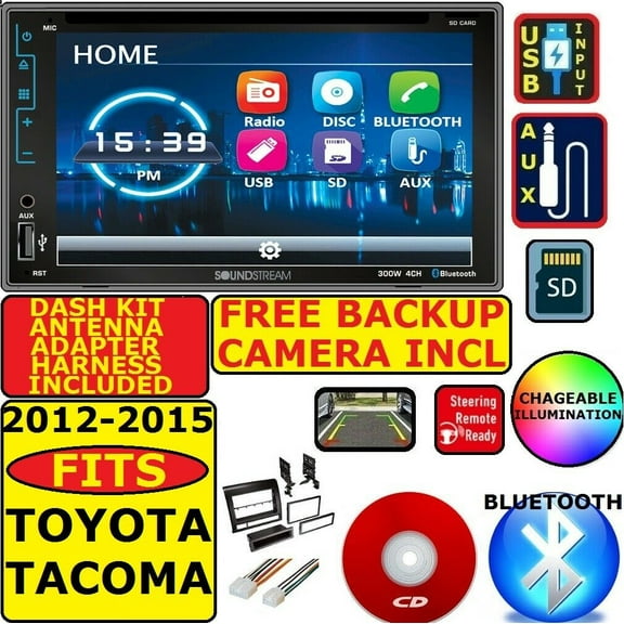 FOR 2012-15 TOYOTA TACOMA TOUCHSCREEN BLUETOOTH USB AUX CAR RADIO STEREO