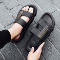 thumbnail image 4 of Zapatillas de estilo para hombre, ropa de calle, verano, moda, suela gruesa, hogar, deportes, playa, sandalias y zapatillas de una palabra para hombre, 4 of 5