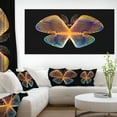 thumbnail image 1 of Design Art - Blue Yellow Fractal Butterfly in Dark, 1 of 3
