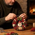 thumbnail image 4 of Christmas 3D Fabric Poke Wreath DIY Kit, Christmas Wreath DIY Kit for Adults Teens, Christmas Decorations (Santa), 4 of 5