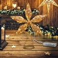 thumbnail image 4 of Christmas Star Tree Topper With LED Copper String Lights, Gold Hollow Glitter Decoration for Xmas New Year Holiday Decor, 4 of 8
