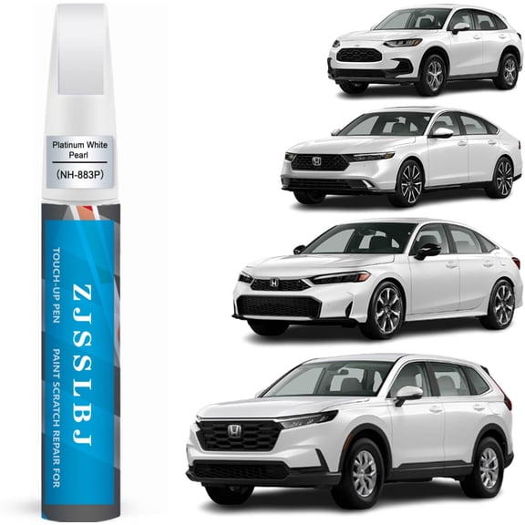 Car Touch Up Paint(Platinum White Pearl(NH-883P)) for Honda, Car Paint Scratch Repair Kit, Quick & Easy Solution to Repair, 2 in 1 Scratch Remover Pen with Color-Matched
