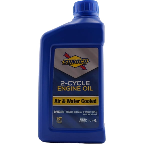 SUNOCO 721005 2-Cycle Engine Oil – 1 Quart – TC-W3 Certified – Air & Water Cooled
