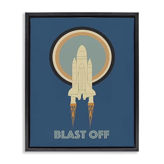 Stupell Industries Modern Black Floating Frame Canvas Art, 17 x 21, by Ashley Singleton