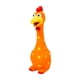 thumbnail image 1 of Juguete chirriante para perros, juguete de pollo chillón, resistente, novedoso, recuerdo de fiesta, juguete interactivo para perros y cachorros, naranja, 1 of 9