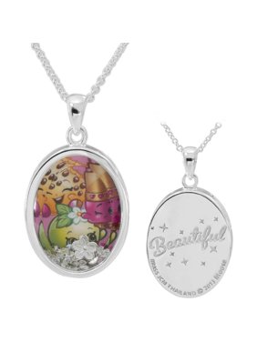 Shopkins Fine Silver-Plated Shaker Pendant, 18" Chain