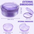 thumbnail image 2 of Lingsheng Denture Bath Case, 2 in 1 No-Leak Denture Bath Box Cup, Complete Clean Care for Clear Braces, Mouth Guard, Night Guard & Retainers (Purple), 2 of 6