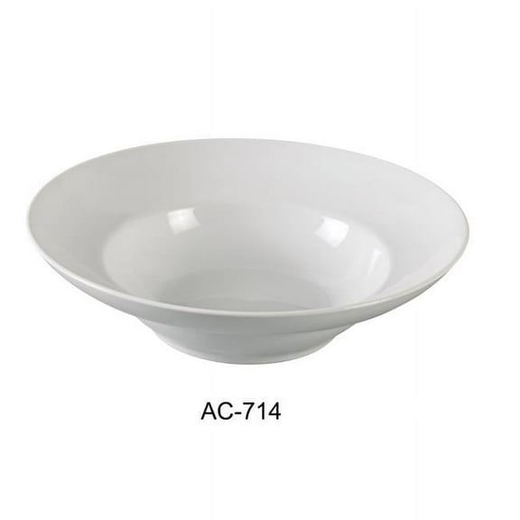 96 oz ABCO Deep Porcelain Mediterranean Bowl, Super White - 14.5 x 4.5 in. - Pack of 6