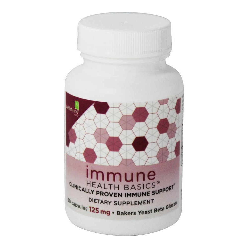 Immune Health Basics Beta Glucan with Wellmune WGP Immune Support 125 mg. 60 Capsules