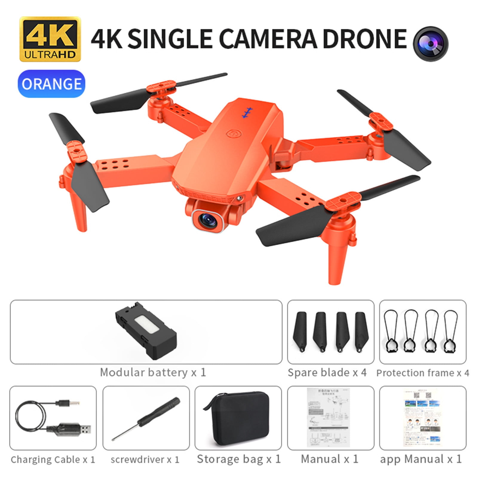 Yyeselk K5 Mini Drone with 4K Camera for Adults, RC FPV GPS Drone with WiFi  Live Video, Auto Return Home, Altitude Hold, Follow Me, Custom Flight  Path,Storage Bag 