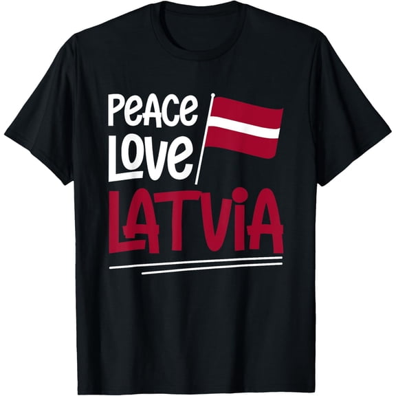 men and women can wear,Latvia Latvian Flag T-Shirt