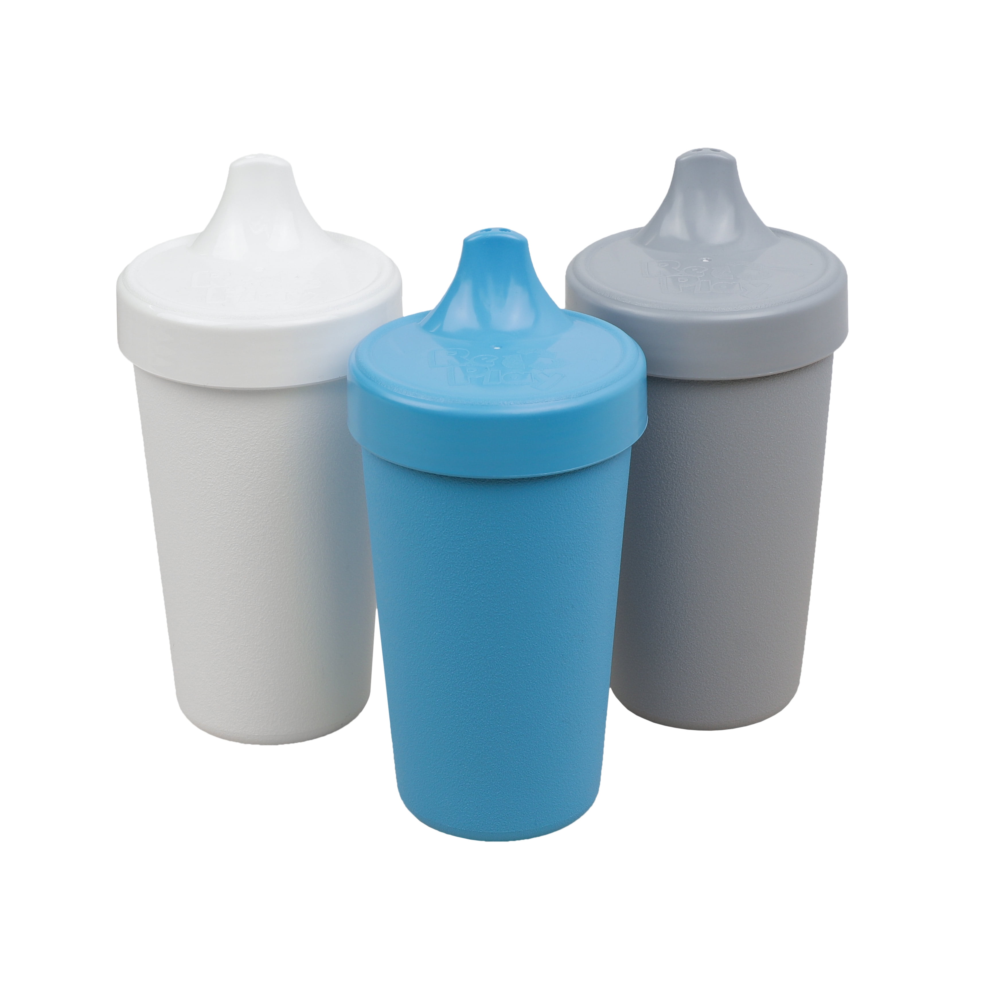 RePlay Made in USA 3pk Toddler Feeding No Spill Sippy Cups for Baby, Toddler, and Child Feeding