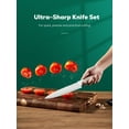 thumbnail image 5 of D.Perlla Knife Set 16 Pieces White Kitchen Knife Set with Acrylic Stand, High Carbon Stainless Steel, Non Stick Coated Knife Block Set, No Rust, Non Slip Handle, Sharp Knife, 5 of 7