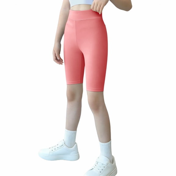 Coerni Girls Volleyball Shorts Kids Biker Athletic Spandex Running Cheer Dance Yoga Gymnastics Shorts Cartwheel Under Dress Leggings